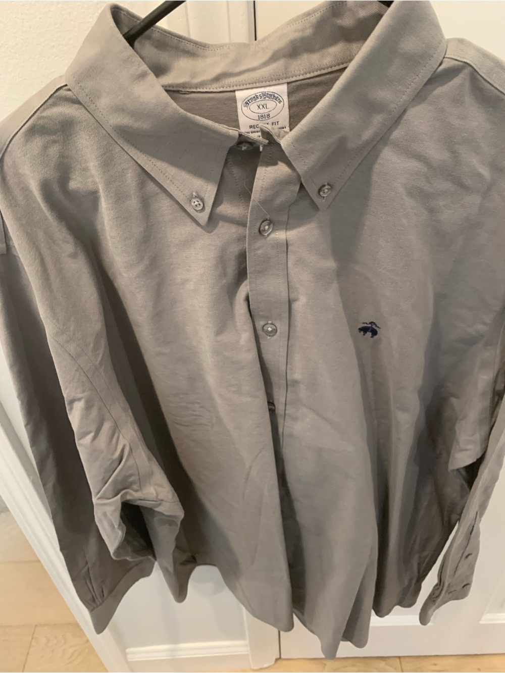 Brooks Brothers Light Gray Button-Down Dress Shirt